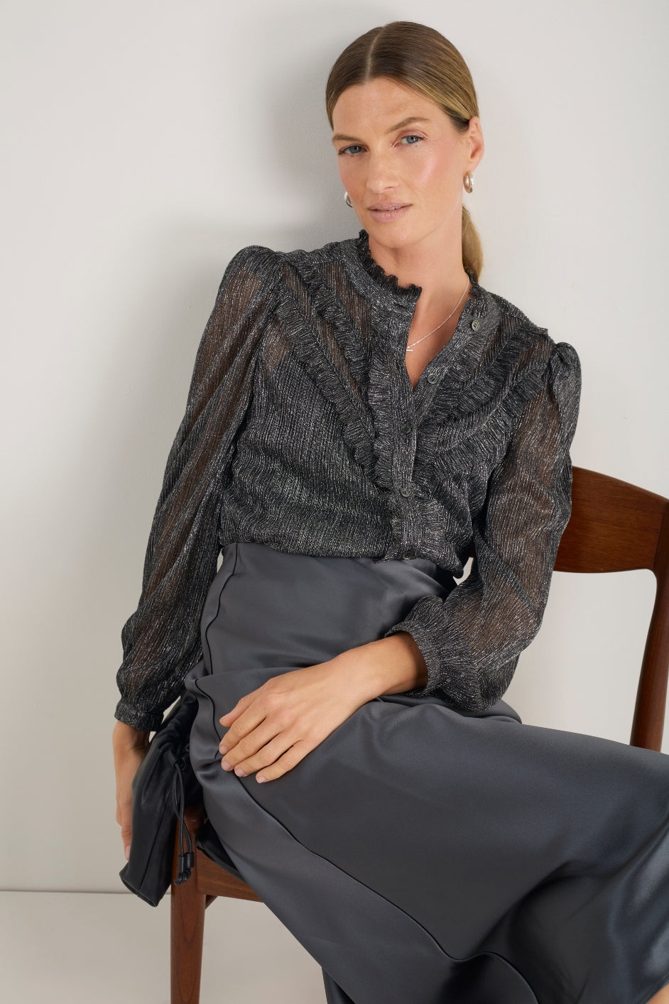 Fern Blouse - Pewter