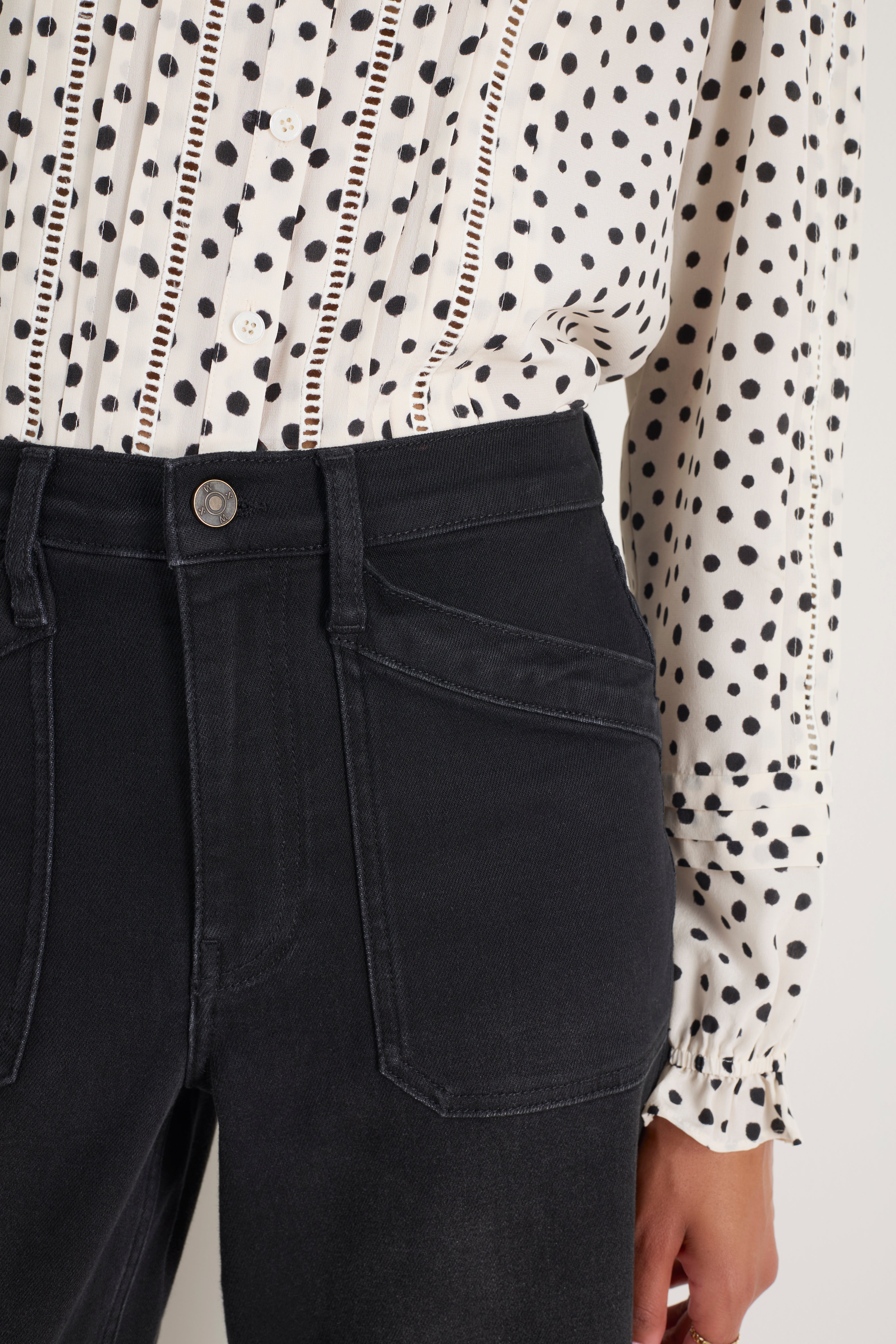 Kaya Cargo Barrel Jean - Washed Black