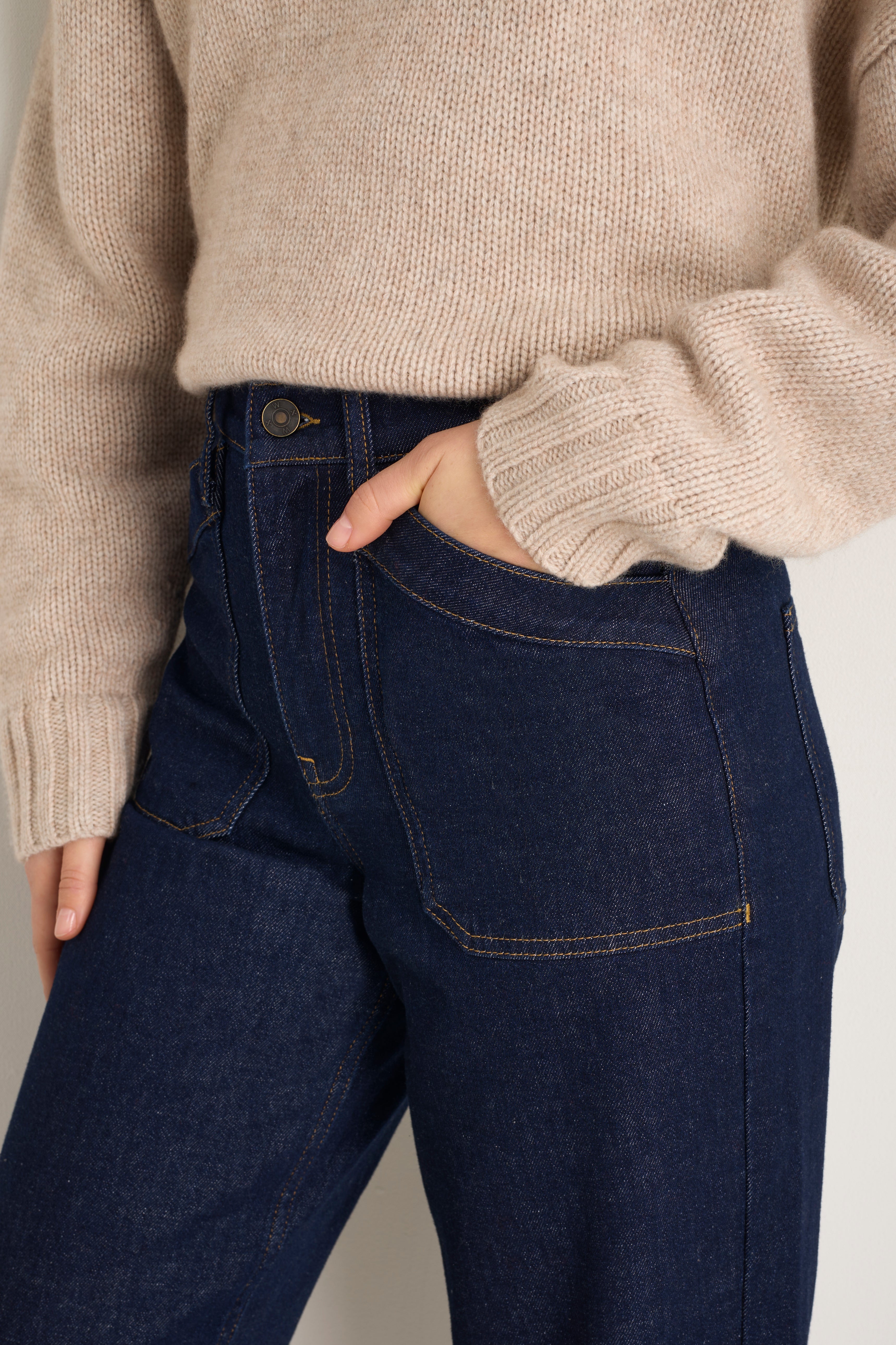 Kaya Cargo Barrel Jean - Rinse Wash