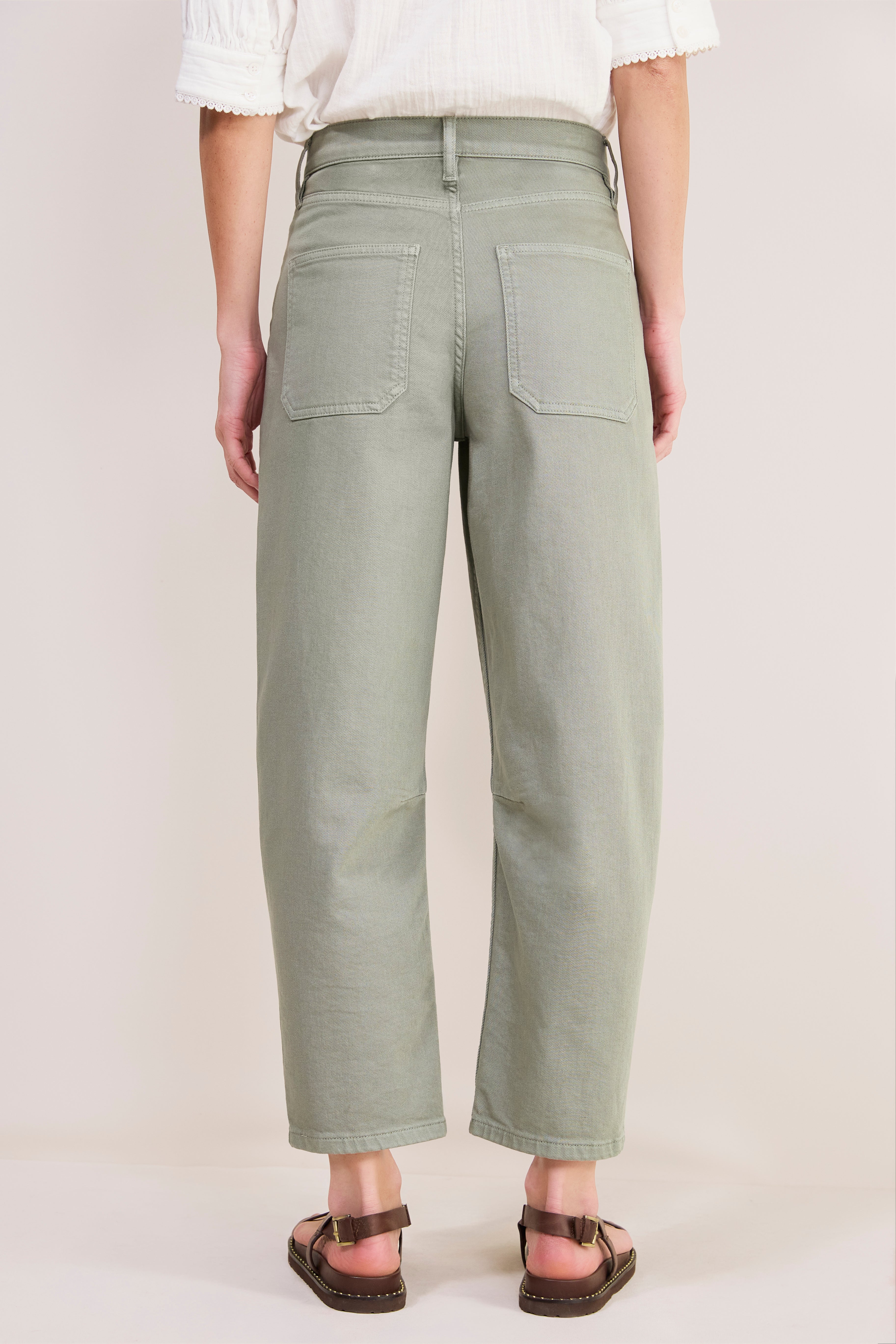 Kaya Cargo Barrel Jean - Sage Green