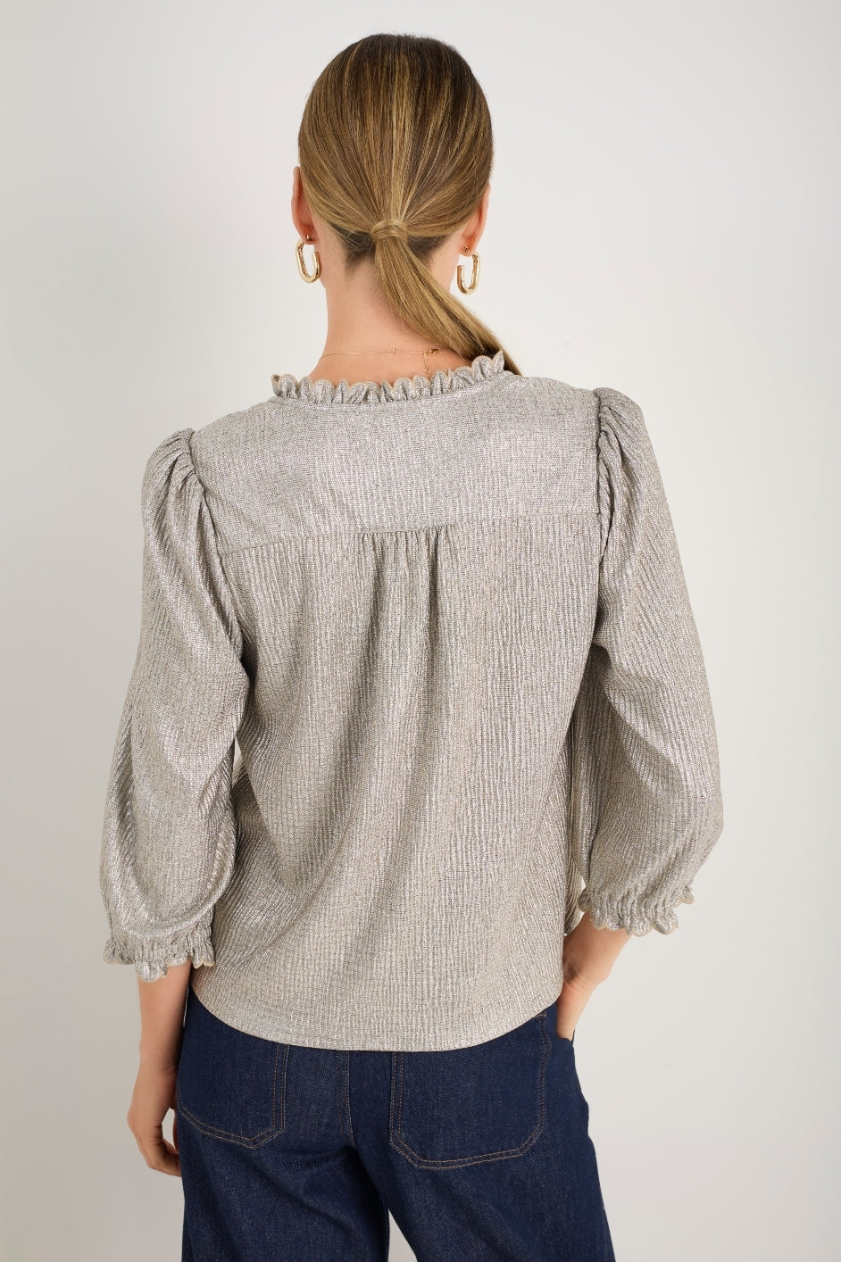 Mariam Top - Champagne Metallic