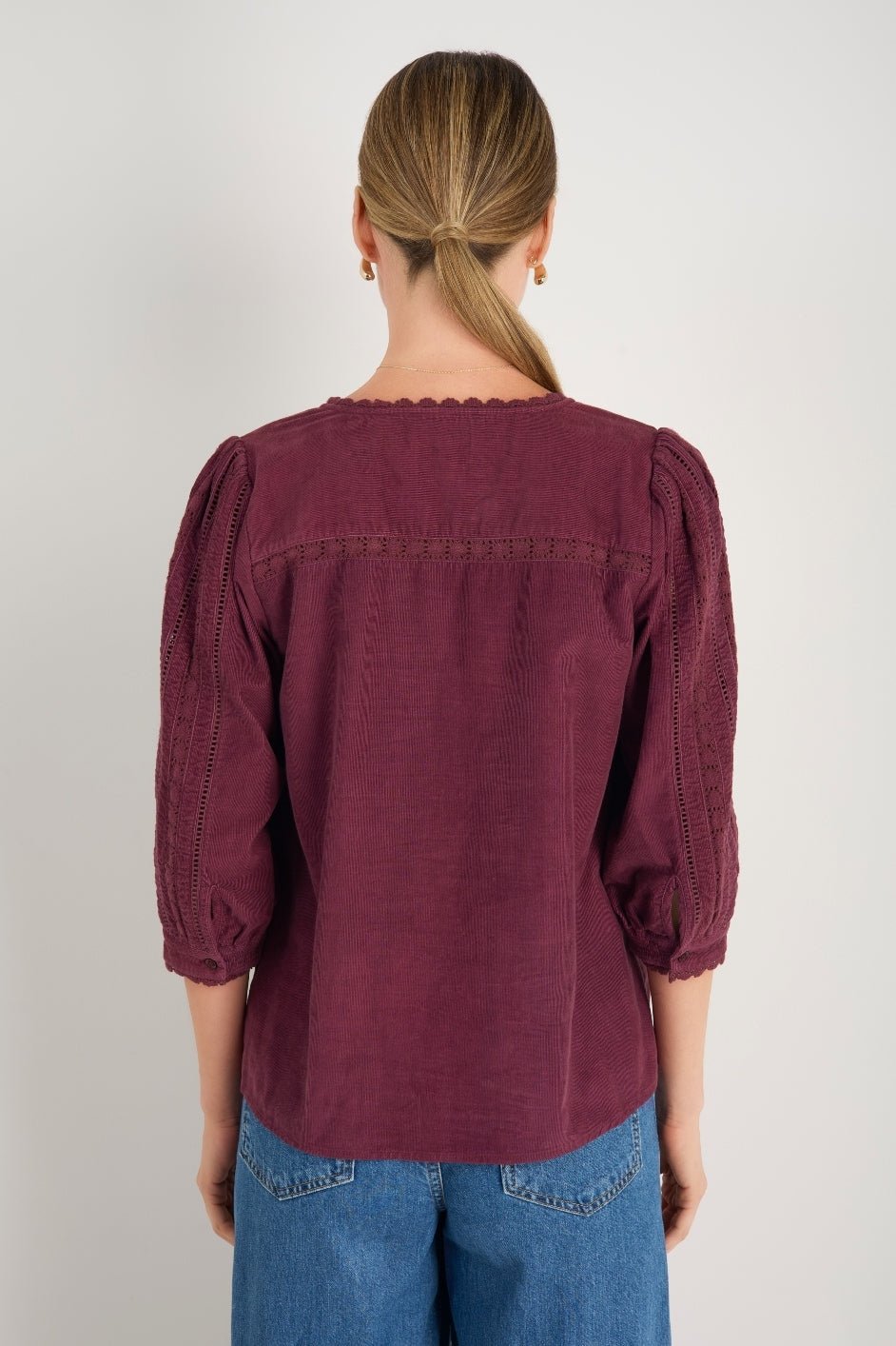 Melissa Cord Blouse - Deep Fig