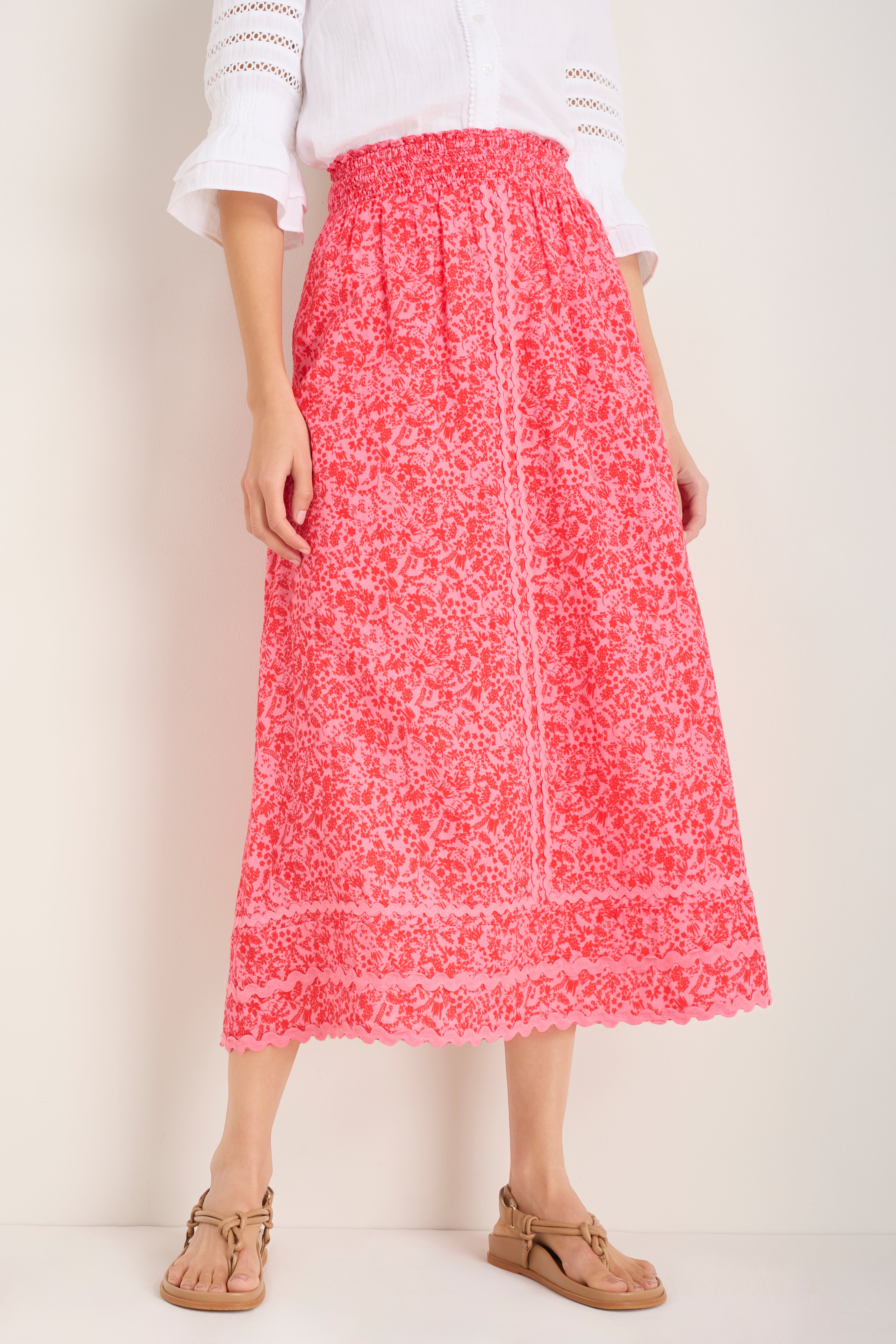Sophia Skirt - Perfect Pink Daisy Floral