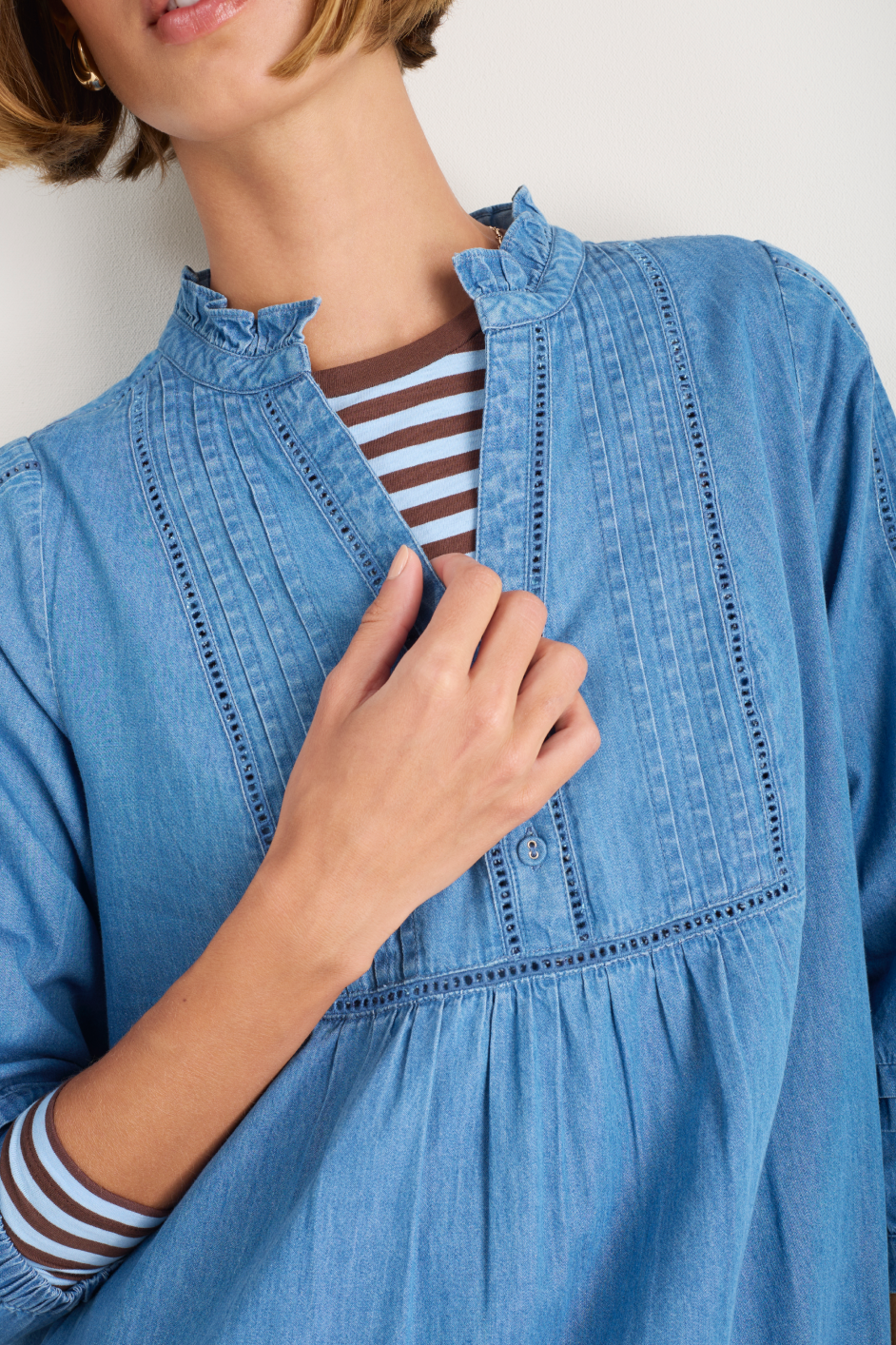 Otti Short Dress - Chambray