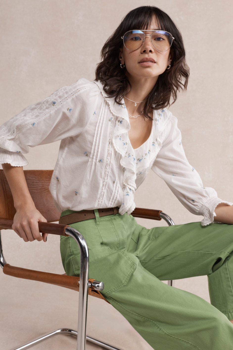 Lilian Patch Pocket Chino - Soft Khaki